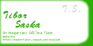 tibor saska business card